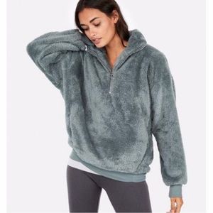 Express one eleven fleece quarter zip sweatshirt Clearance